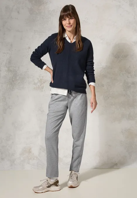 Melange-Look Hose mineral grey melange