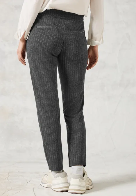 Hose im Nadelstreifen-Look dark grey melange