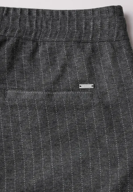 Hose im Nadelstreifen-Look dark grey melange