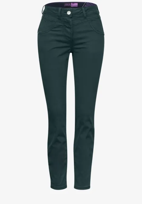Hose im Slim Fit fir green