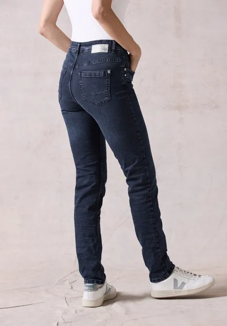 Jeans im Slim Fit blue black used wash
