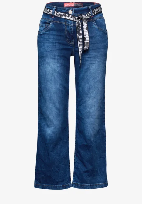Slanke jeans mid blue used wash