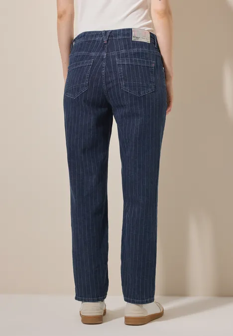 Jeans im Nadelstreifen-Look Dark blue wash