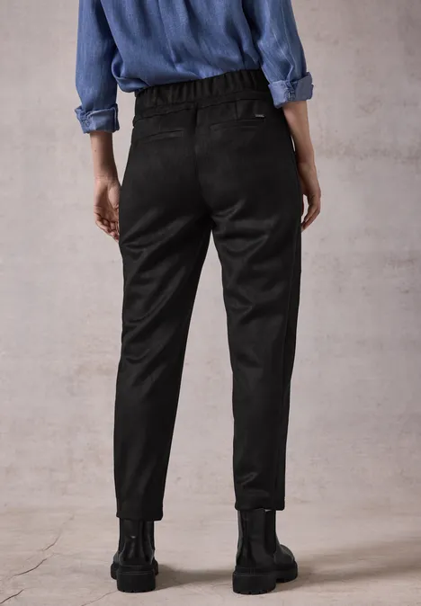Hose in Leder-Optik Black