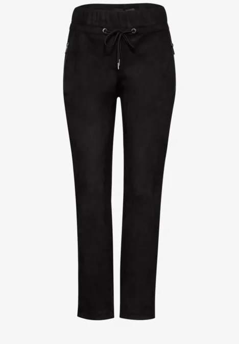 Hose in Leder-Optik Black
