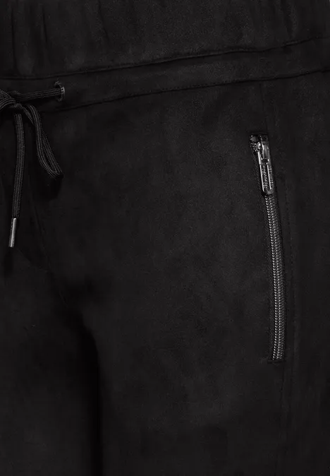 Hose in Leder-Optik Black