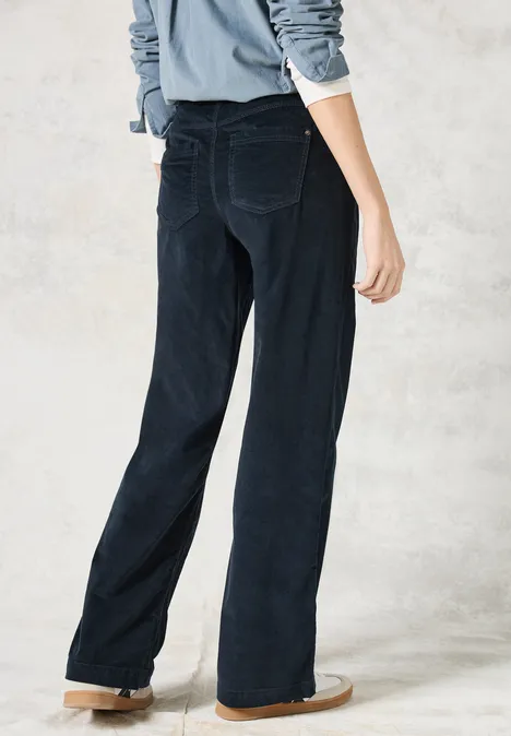 Cordhose im Loose Fit deep petrol