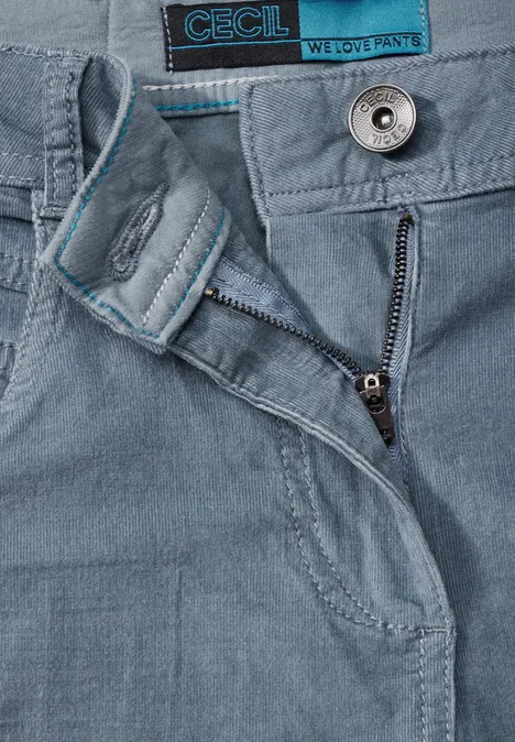Cordhose im Loose Fit dove blue