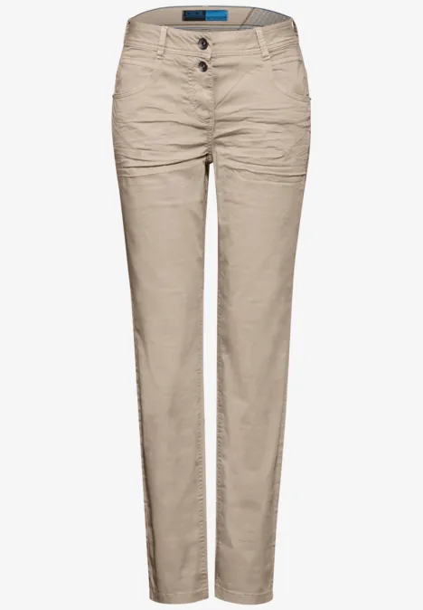 Hose im Casual Fit light hazel beige