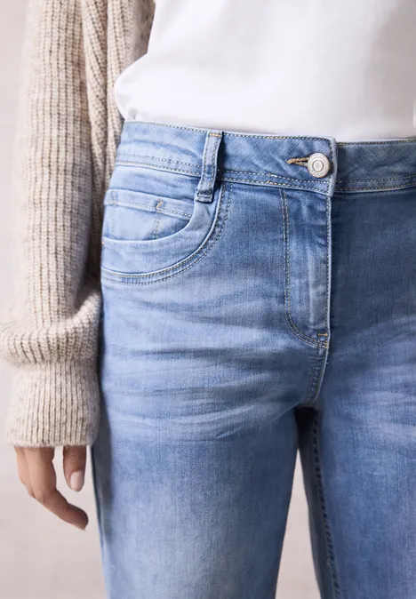 Wide Leg Jeans mid blue wash