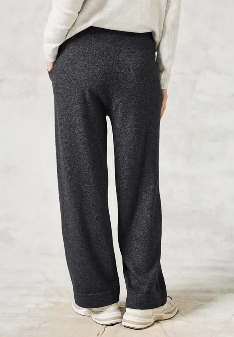 Strick-Hose charcoal grey melange