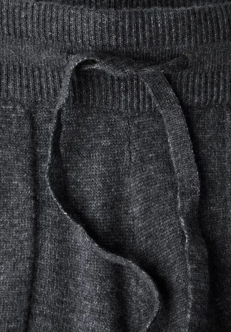 Strick-Hose charcoal grey melange