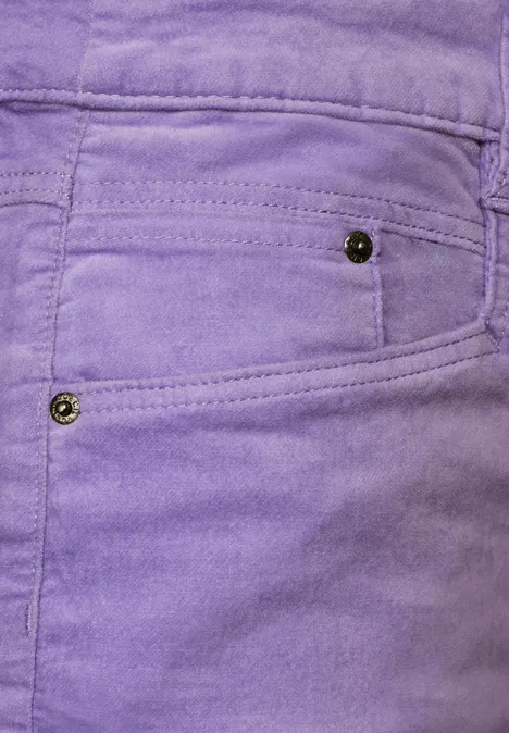 Hose im Velvet-Look wild lilac