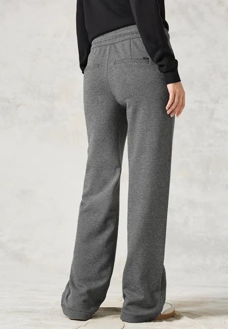 Hose im Herringbone Look platinum grey mel.