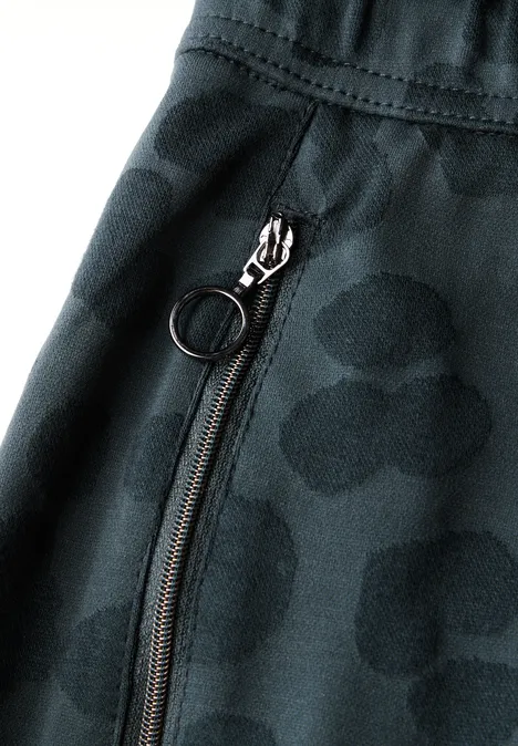 Hose mit Leo-Muster slate khaki