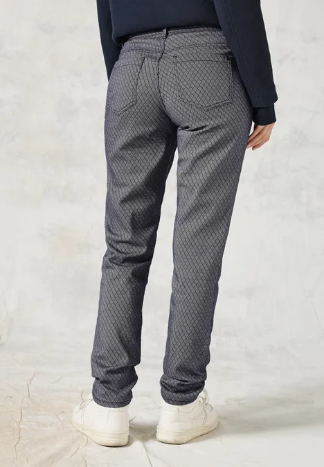 Bedruckte Hose Black