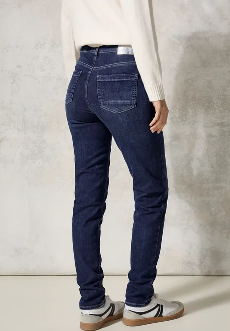 Jeans im Slim Fit dark blue used wash