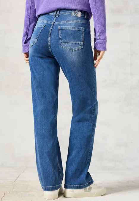 Wide Leg Jeans mid blue wash