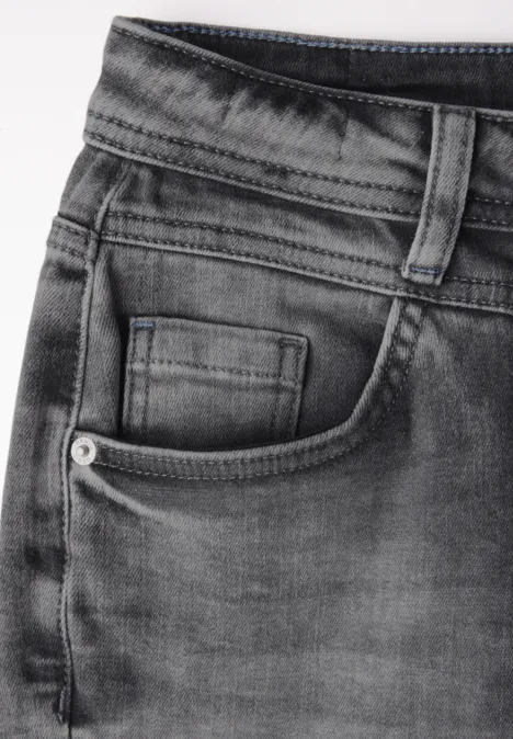 Thermo Jeans im Casual Fit black used wash