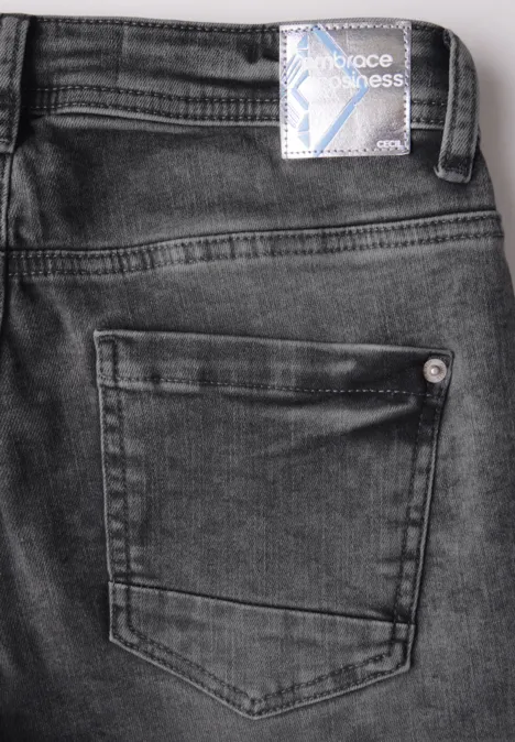 Thermo Jeans im Casual Fit black used wash