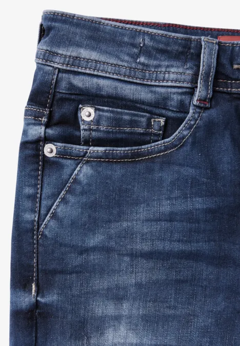 Bootcut jeans mid blue used wash