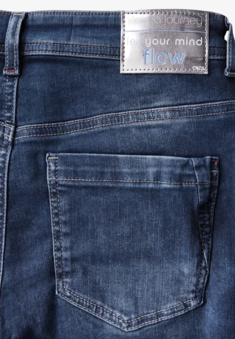 Bootcut jeans mid blue used wash