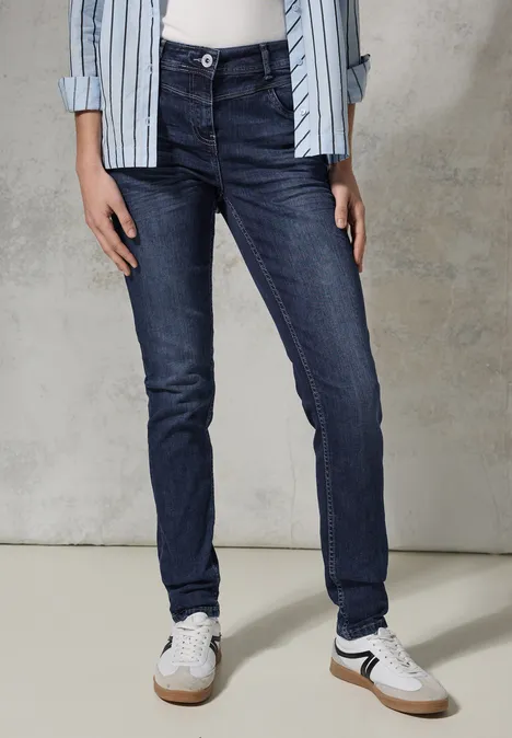 Jeans im Slim Fit dark blue random wash