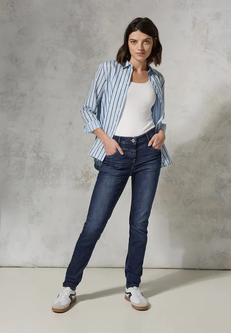 Jeans im Slim Fit dark blue random wash