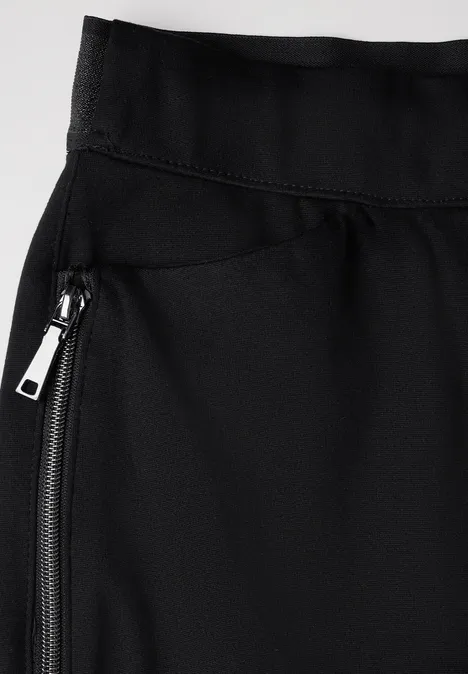 Hose mit Zipper Details Black