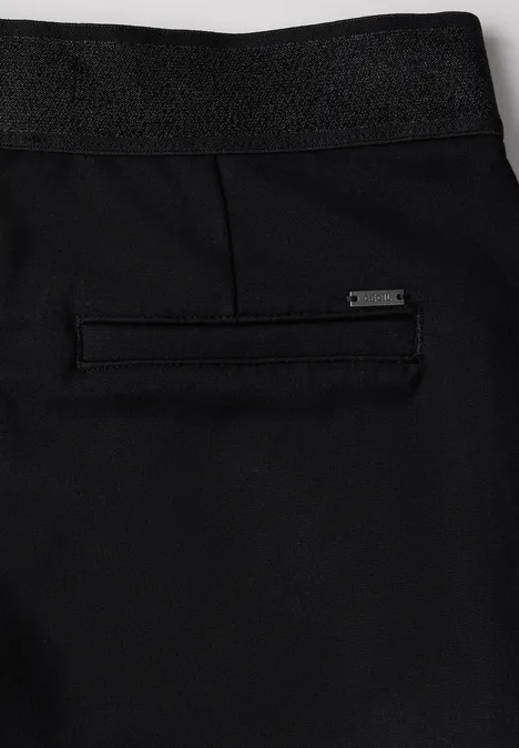 Hose mit Zipper Details Black