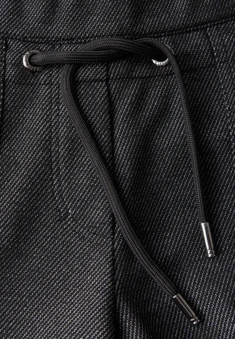 Gemusterte Hose Black