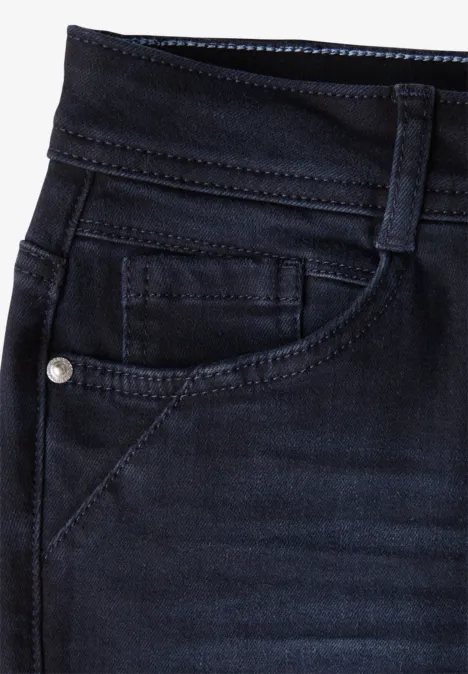 Thermo Jeans Straight Leg blue black washed