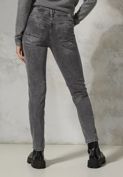Jeans mit Glitzer-Details mid grey used wash Jeans mit Glitzer-Details mid grey used wash