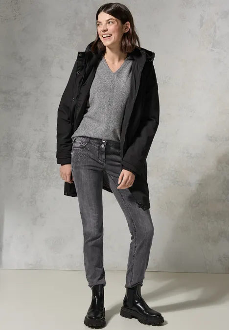 Jeans mit Glitzer-Details mid grey used wash Jeans mit Glitzer-Details mid grey used wash