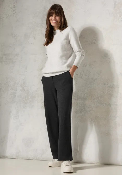 Hose mit Glitzer-Details flint grey melange