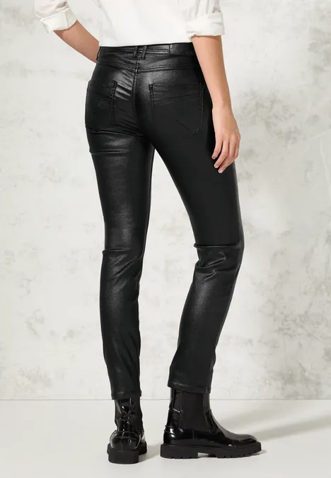 Hose mit Glanzeffekt Black