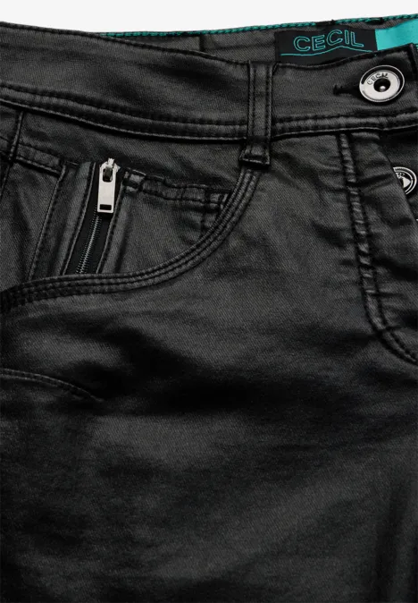 Hose mit Glanzeffekt Black