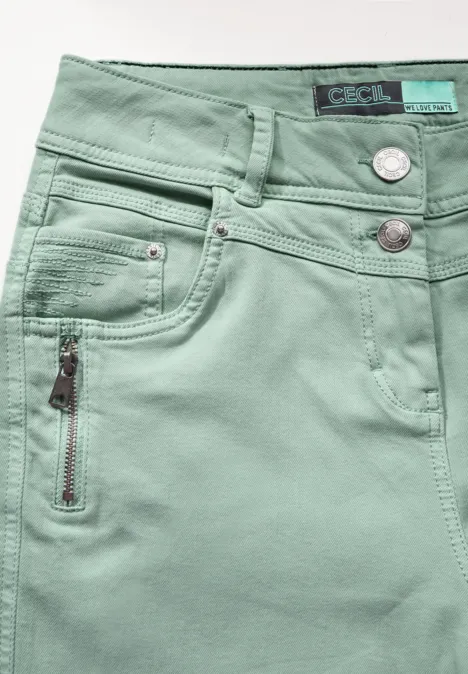 Hose im Slim Fit glaced salvia green