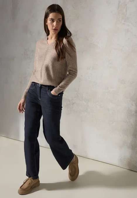 Wide Leg Jeans rinsed wash