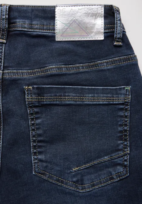 Straight Leg Jeans blue black random wash
