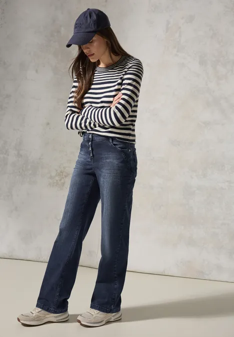 Jeans à jambes larges Dark blue wash