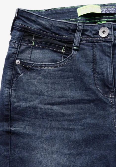 Straight Leg Jeans Dark blue wash