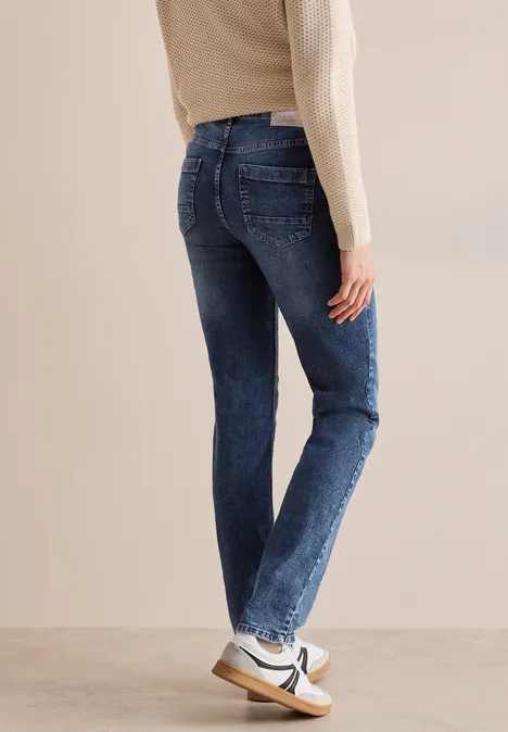 Straight Leg Jeans mid blue wash