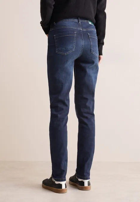 Jeans im Slim Fit mid blue used wash