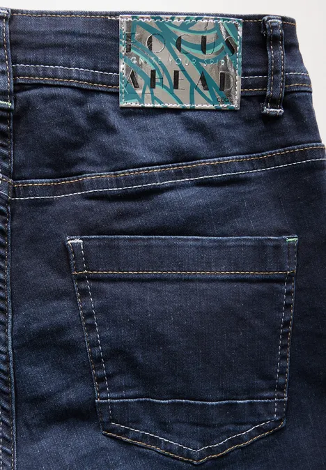 Jeans im Slim Fit mid blue used wash