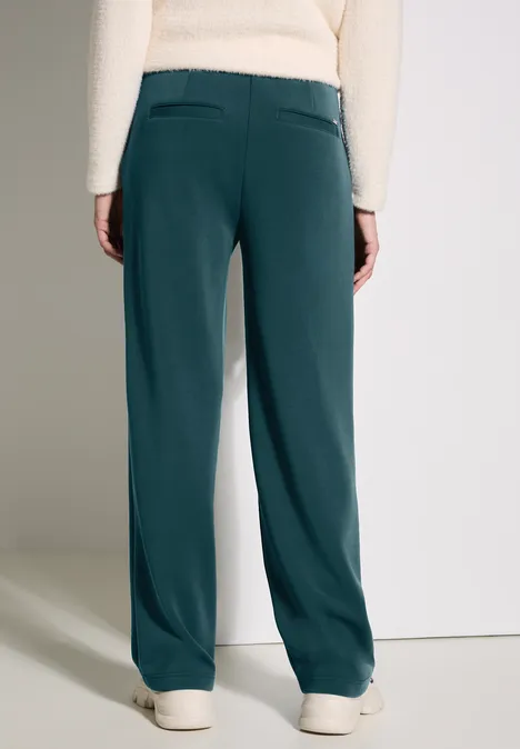 Wide Leg Hose petrol green