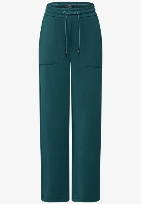 Wide Leg Hose petrol green
