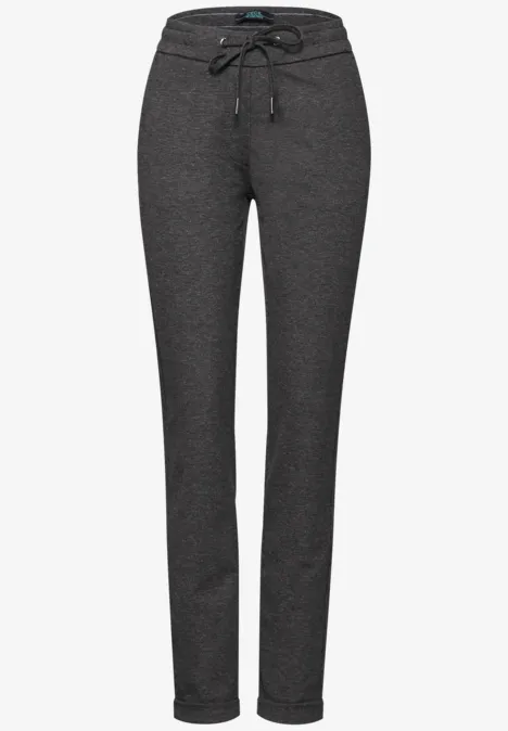 Hose im Two-Tone-Look Black