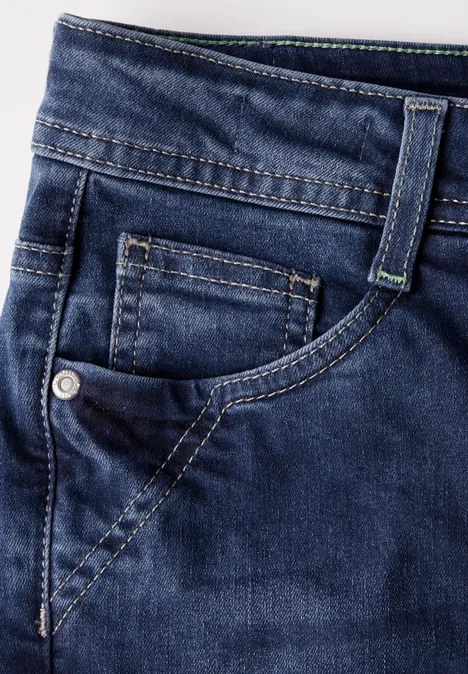 Straight Leg Jeans mid blue wash