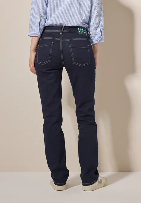 Straight Leg Jeans rinsed wash